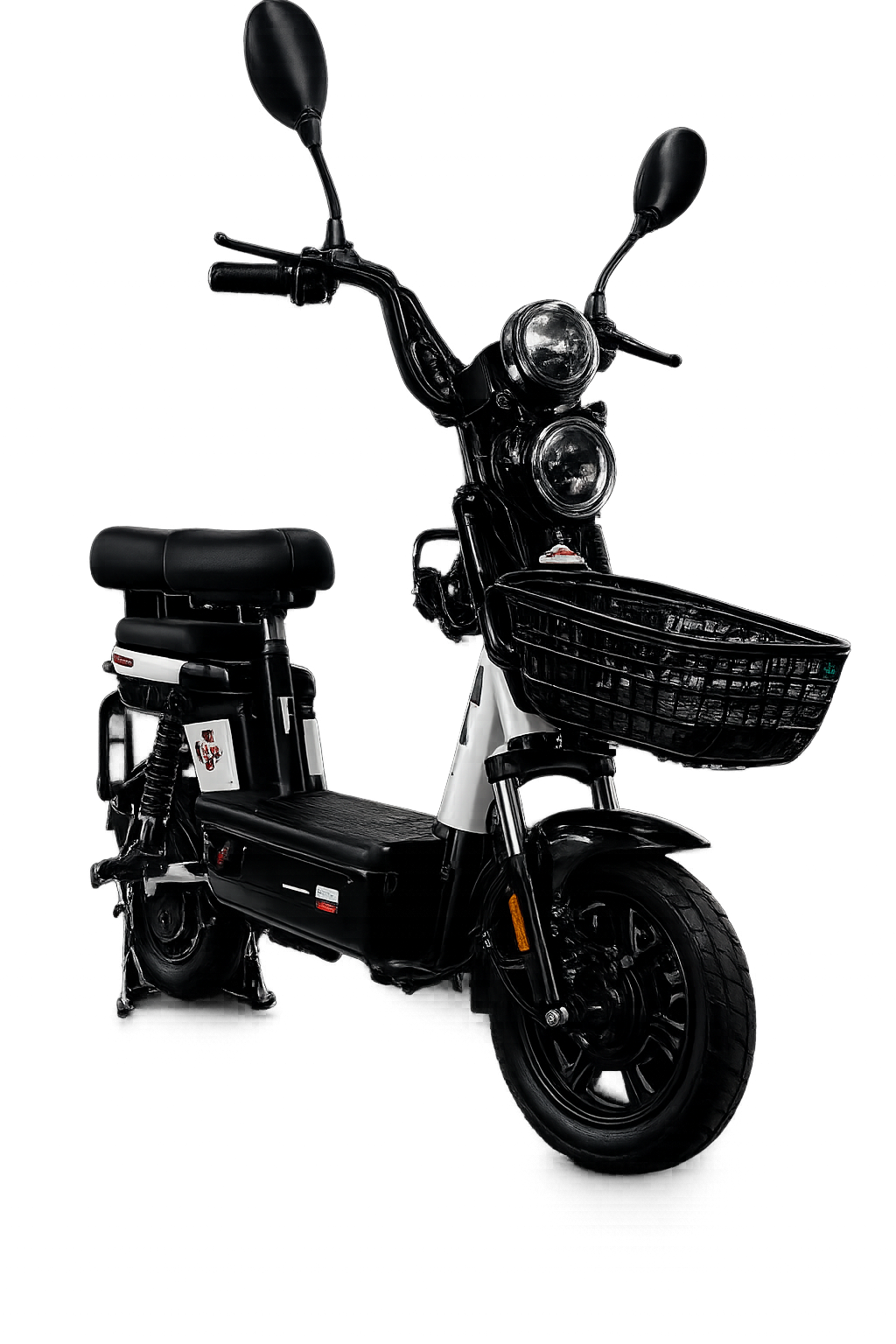 Bicimoto electrica CM-01 negra y blanca
