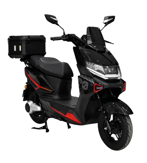 Scooter electrico M1 negro con maletera